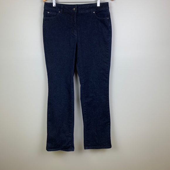 Appleseed's Dark Wash Straight Leg Jeans - 10 - Picture 2 of 5